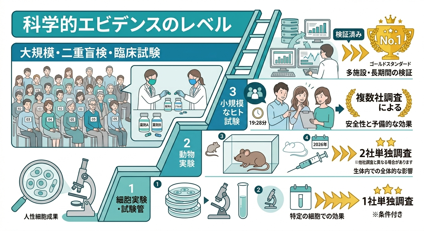 科学的根拠のレベルを示す図